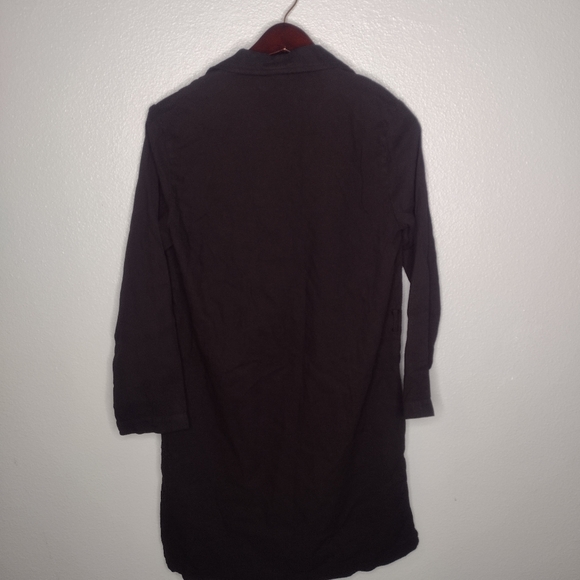 North of West Women's Jacket Small Black Button Up Collar Minimalist Lagenlook O - Picture 2 of 4